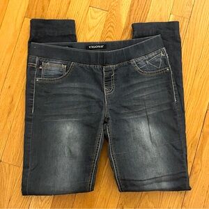 Vigoss Girls Dark Blue Distressed Jeans Pull On Style